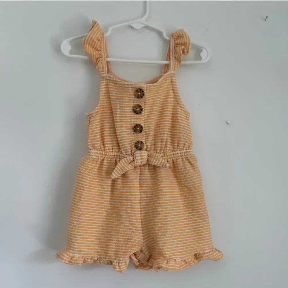 Bundle of Eight Rompers, Toddler Girl Size 2T - Various Brands - Picture 7 of 9